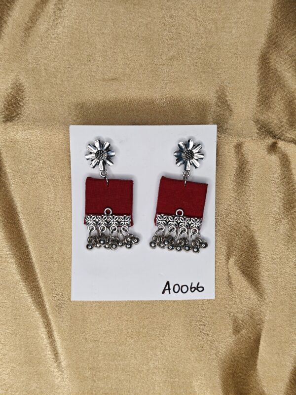 Handmade Cloth Jhumka Earrings