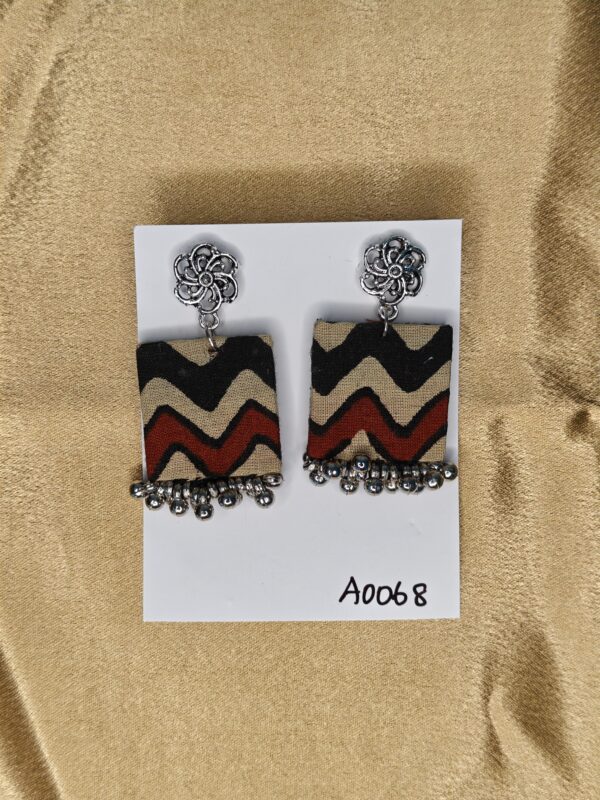 Handmade Cloth Jhumka Earrings