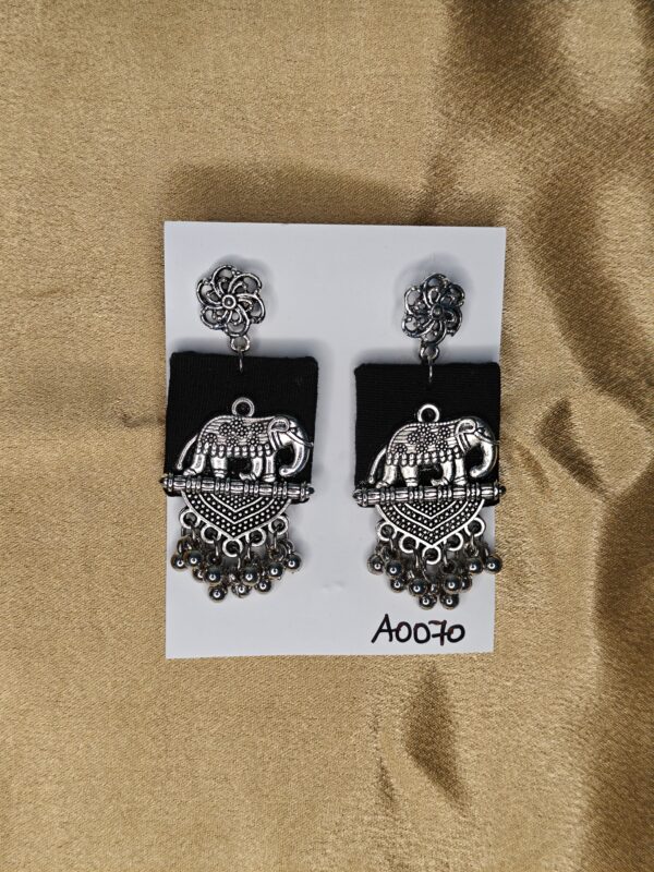 Handmade Cloth Jhumka Earrings