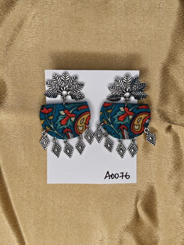 Handmade Cloth Jhumka Earrings