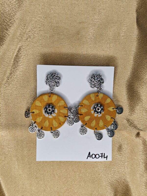 Handmade Cloth Jhumka Earrings