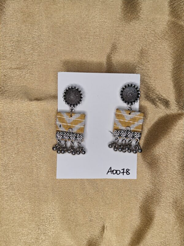 Handmade Cloth Jhumka Earrings