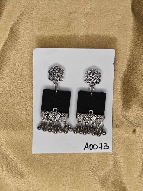 Handmade Cloth Jhumka Earrings