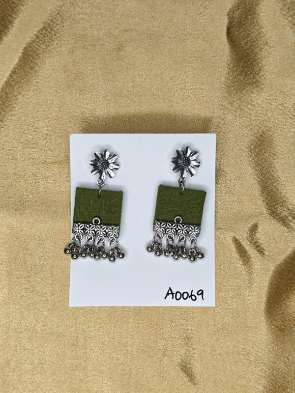 Handmade Cloth Jhumka Earrings