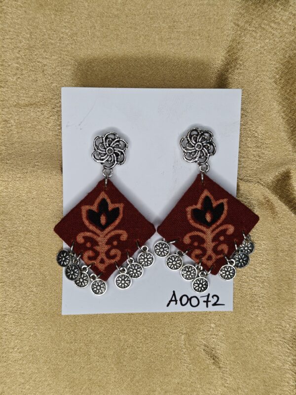 Handmade Cloth Jhumka Earrings