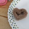 Fuzzy Heart Hair Clip