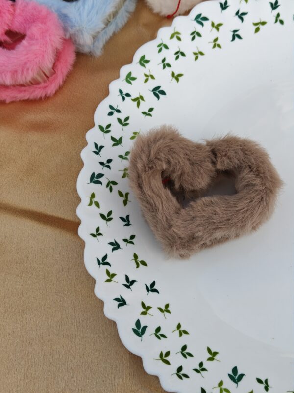 Fuzzy Heart Hair Clip