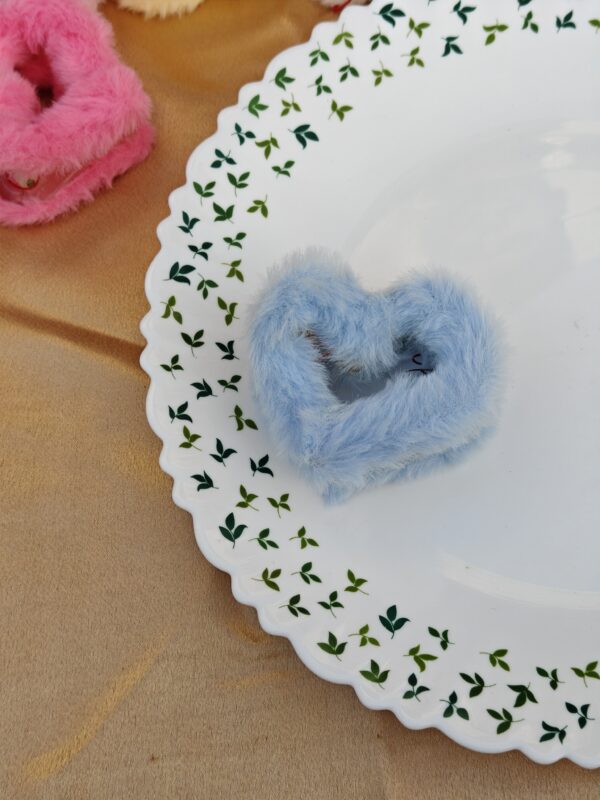 Fuzzy Heart Hair Clip
