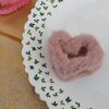 Fuzzy Heart Hair Clip
