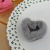 Fuzzy Heart Hair Clip